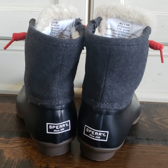 J Crew x Sperry Shearwater flannel boots E2599 - Picture 3 of 6